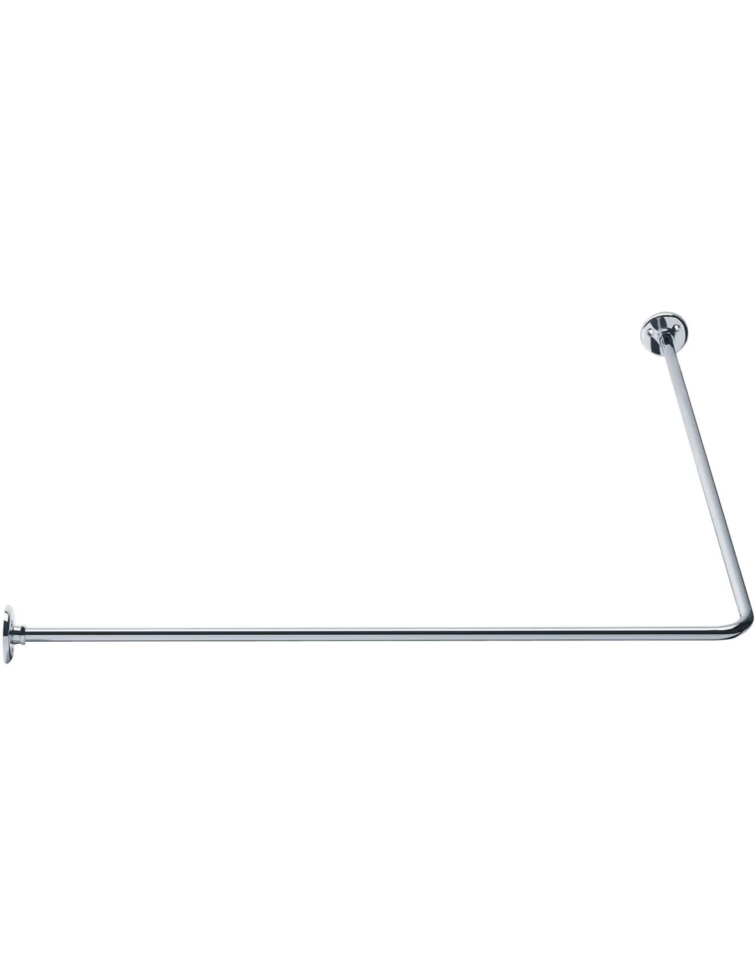 Corner curtain rack 90° 2 conical clamp bases