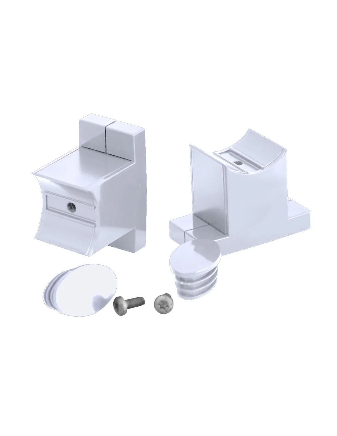 Pair of wall mounts with plugs