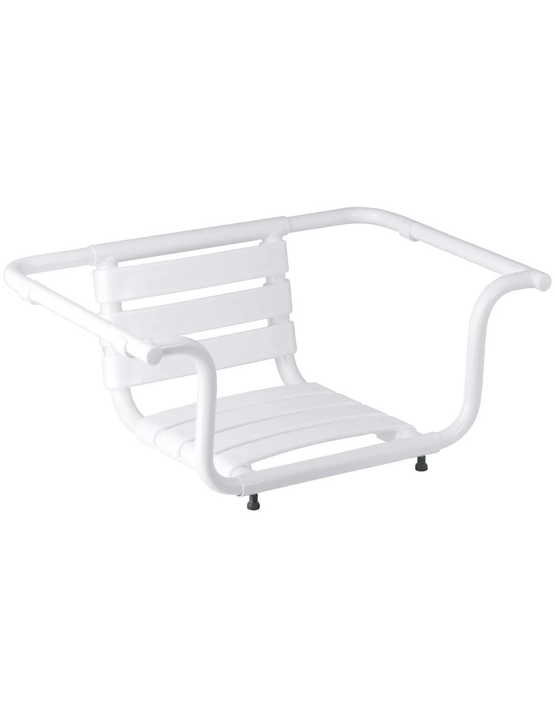 Adjustable bathtub seat with backrest