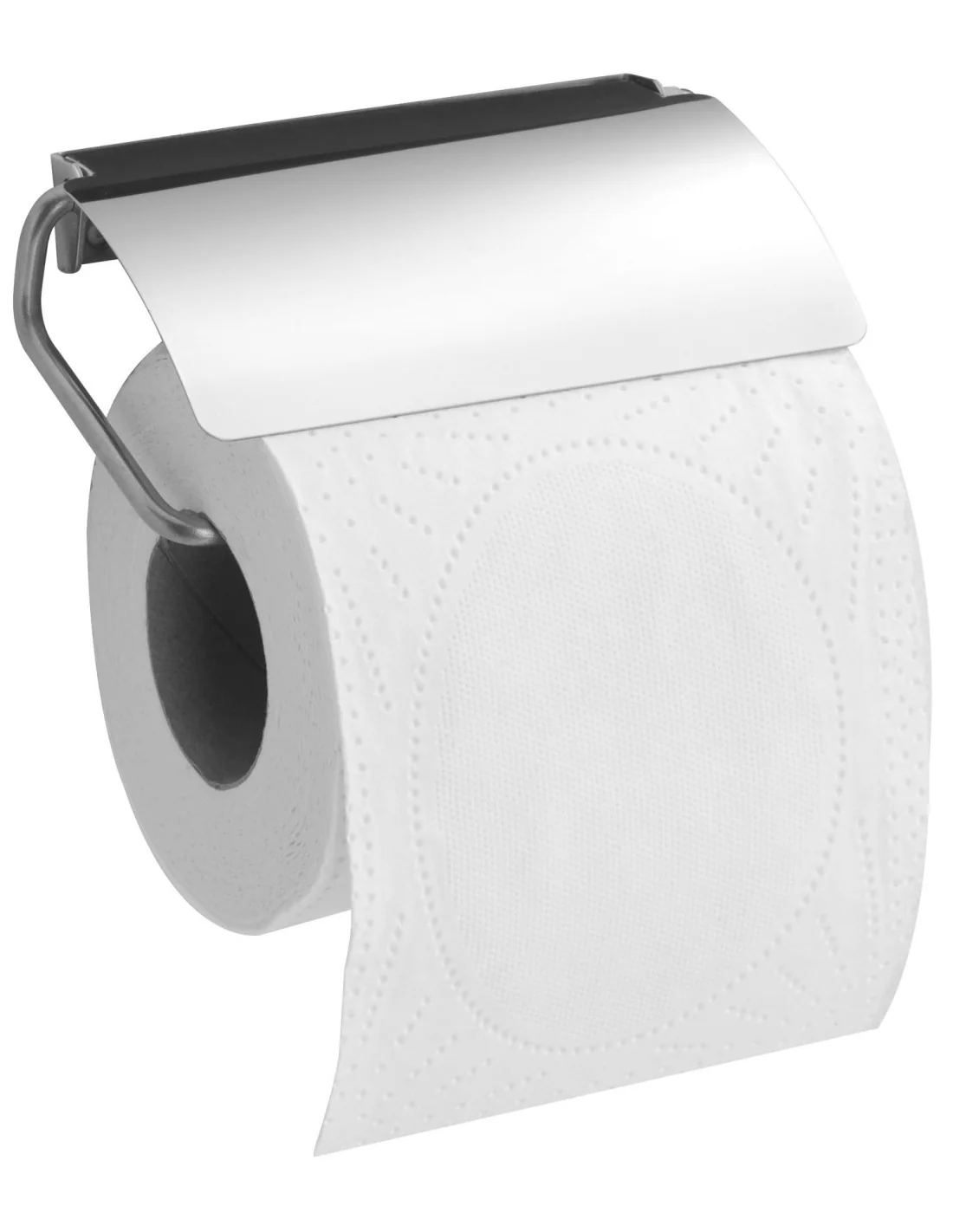 Toilet paper dispenser with hood CLASSIC stainless steel