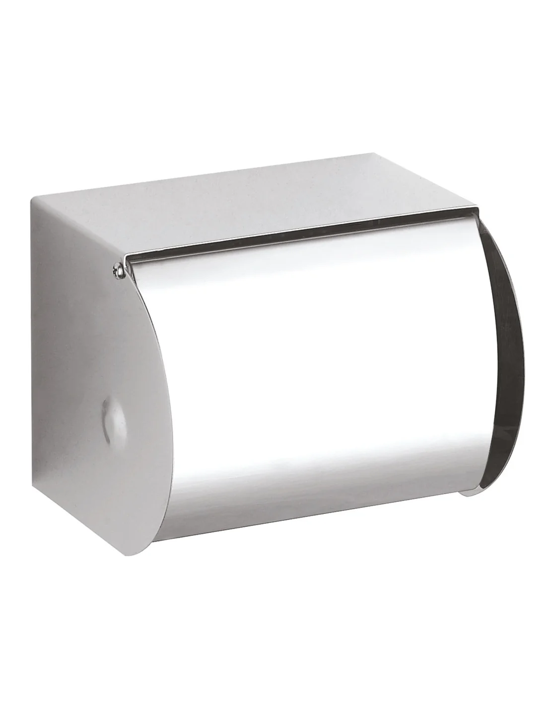 Toilet paper dispenser with lid CLASSIC stainless steel