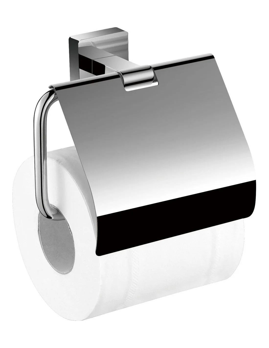 Toilet paper dispenser with CUBIC hood