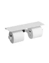 Dual toilet paper dispenser with ALUR shelf