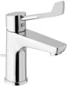 Mechanical basin mixer tap for people with reduced mobility